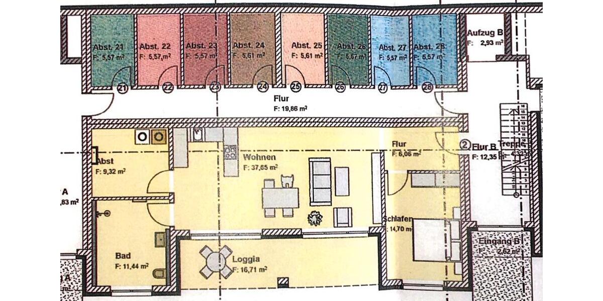 Terrassenwohnung Braunschweig Lehndorf-Watenbüttel - 2 Zimmer, 86 m&sup2;, 1.330&euro; | Angebot:25715091