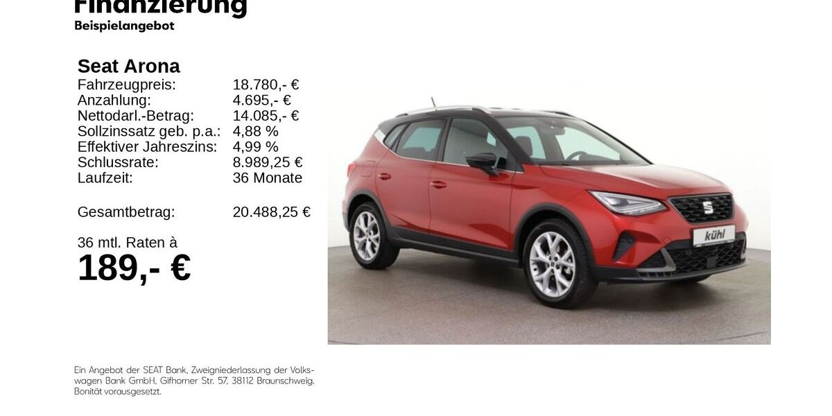 Seat Arona 28.500 km 17.980 &euro; Gifhorn 38518