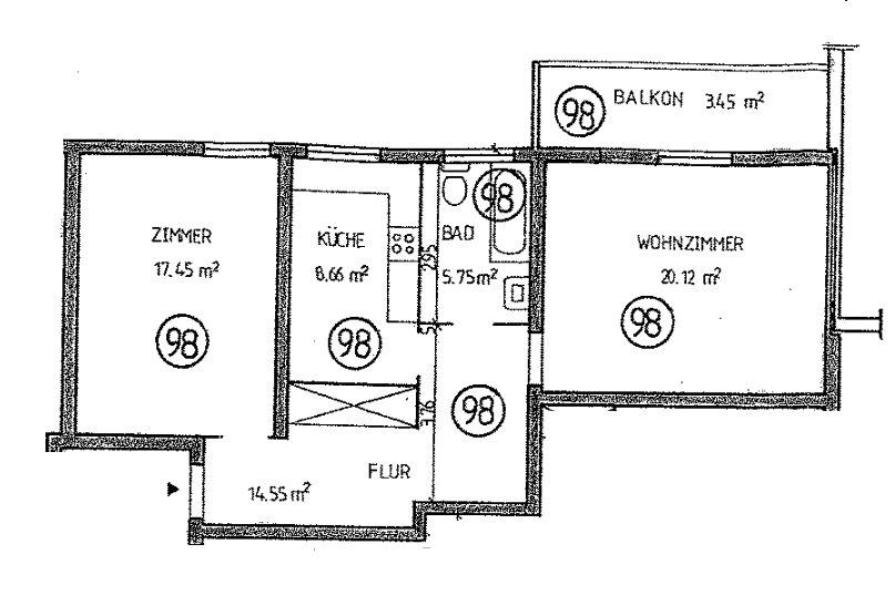 Erdgeschoßwohnung Gifhorn - 2 Zimmer, 71 m&sup2;, 100.000&euro; | Angebot:26560636