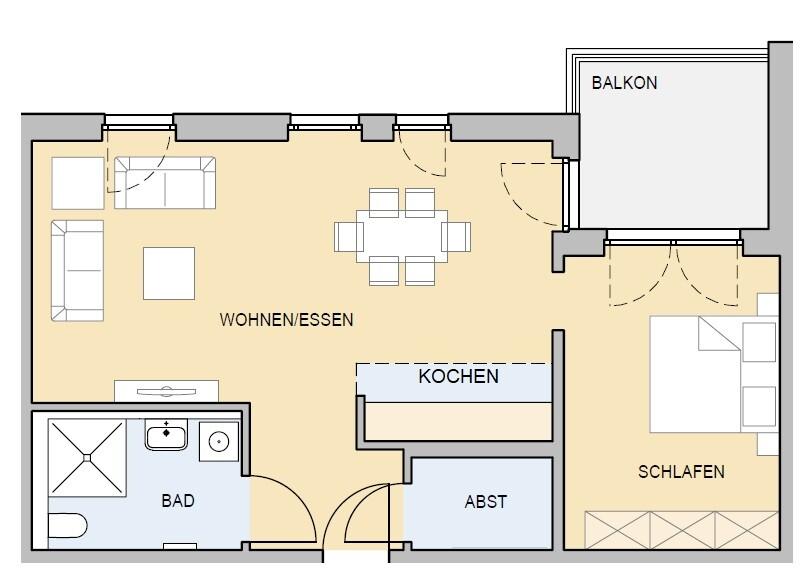 Etagenwohnung Braunschweig Heidberg-Melverode - 2 Zimmer, 67 m&sup2;, 920&euro; | Angebot:24307390