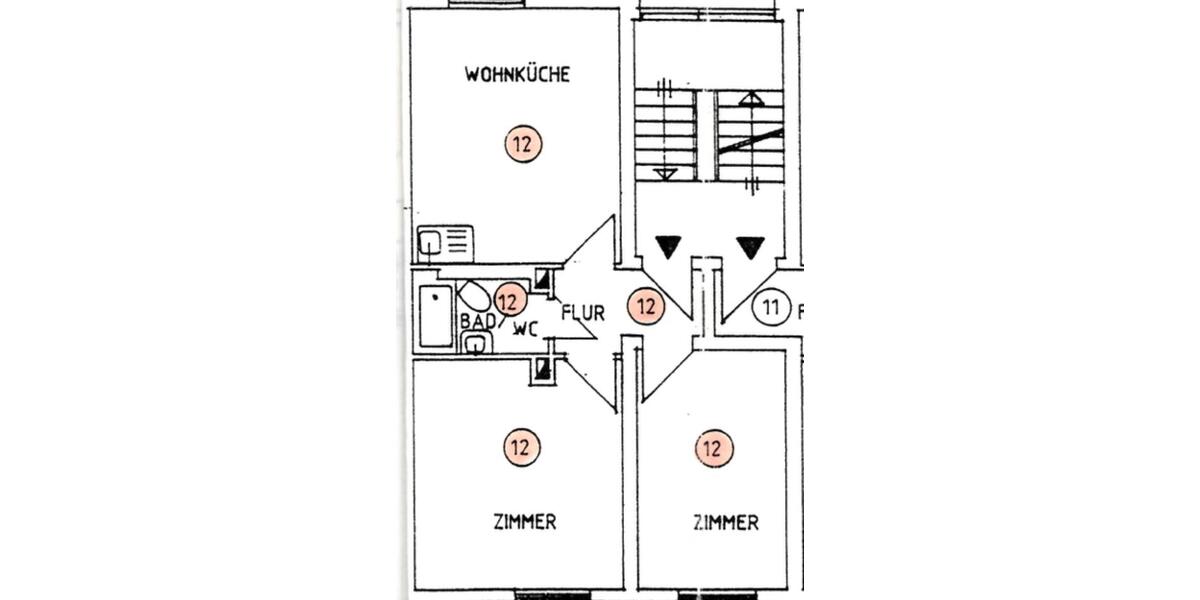 Etagenwohnung Salzgitter - 2.5 Zimmer, 45 m&sup2;, 41.500&euro; | Angebot:25048314