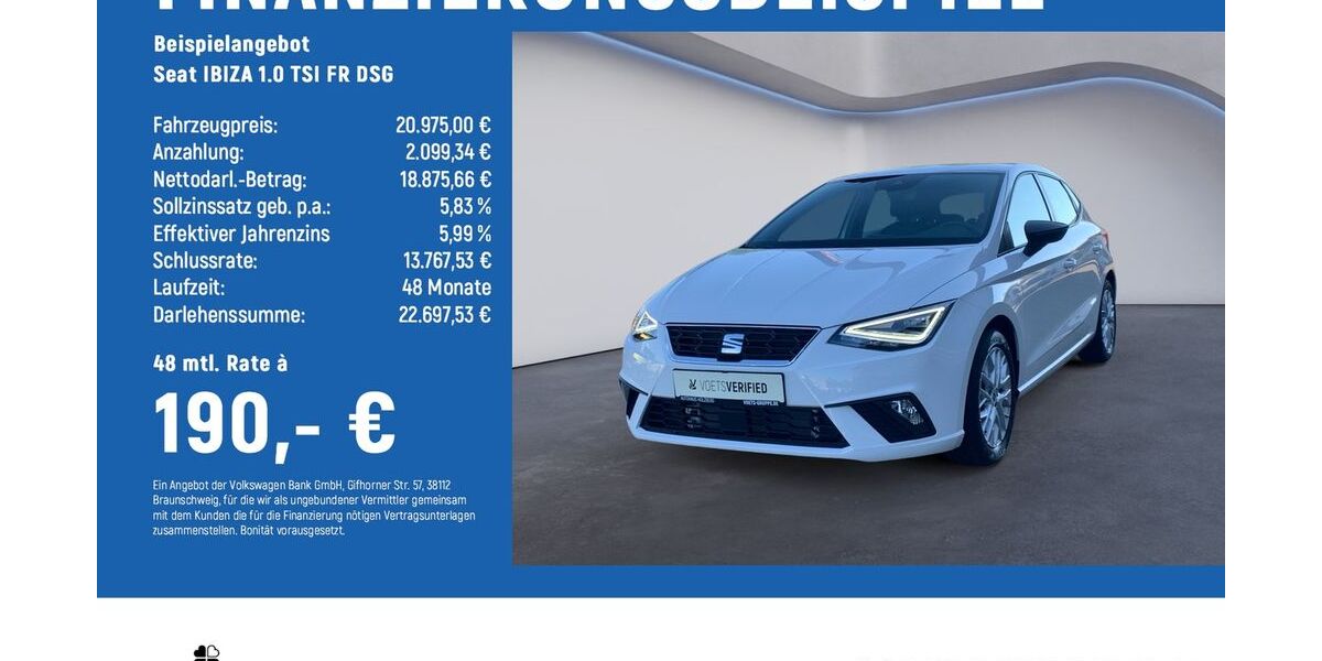 Seat Ibiza 5.490 km 19.940 &euro; Braunschweig 38114
