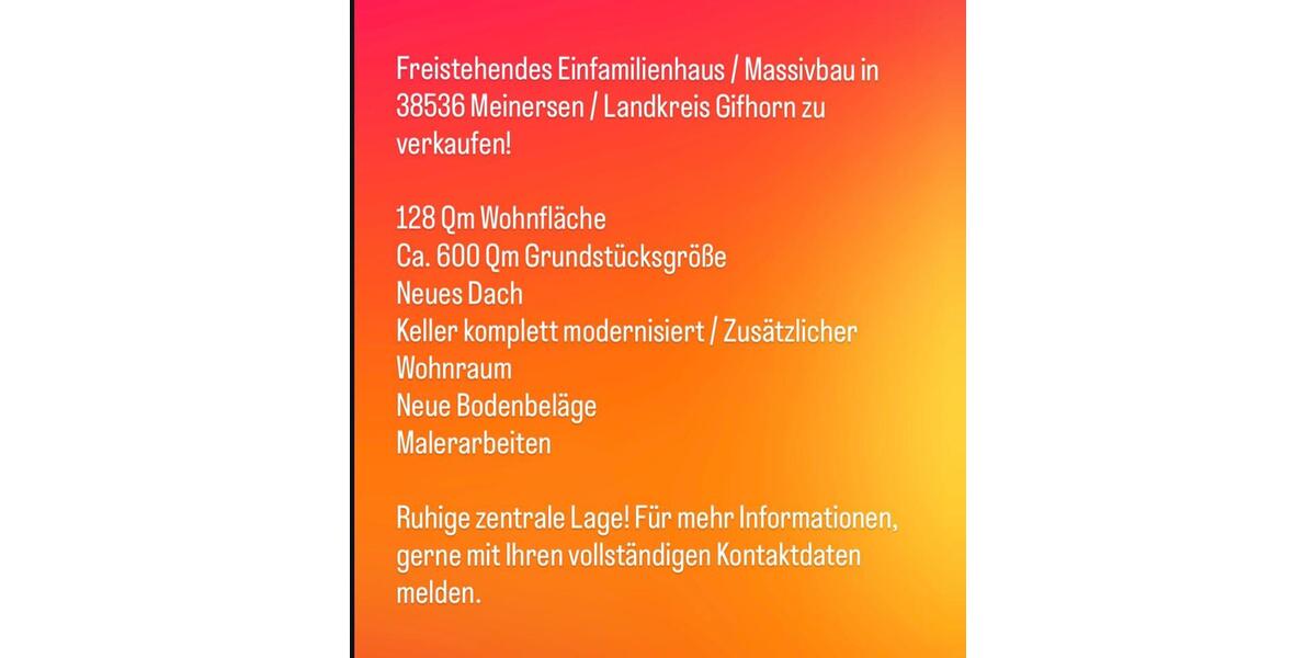 Einfamilienhaus Meinersen - 265.000&euro; | Angebot:24677140