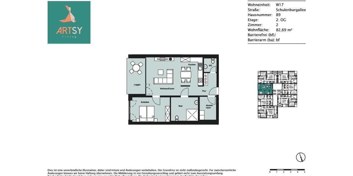 Etagenwohnung Wolfsburg Alt-Wolfsburg - 2 Zimmer, 83 m&sup2;, 875&euro; | Angebot:25987081