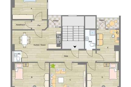 Wohnung Braunschweig - 5 Zimmer, 141 m&sup2;, 1.900&euro; | Angebot:26002669