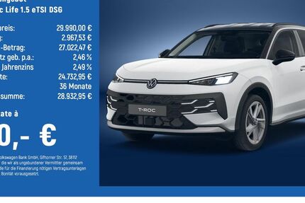 VW T-Roc 2.509 km 29.990 &euro; Braunschweig 38124