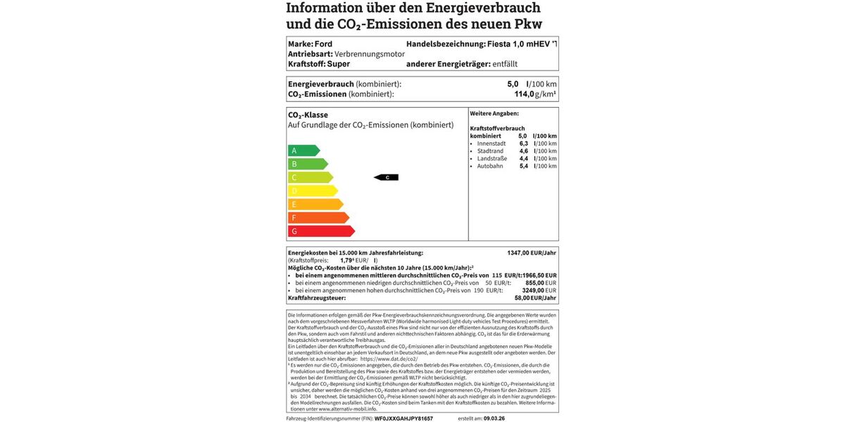 Ford Fiesta 16.614 km 17.475 &euro; Braunschweig 38106