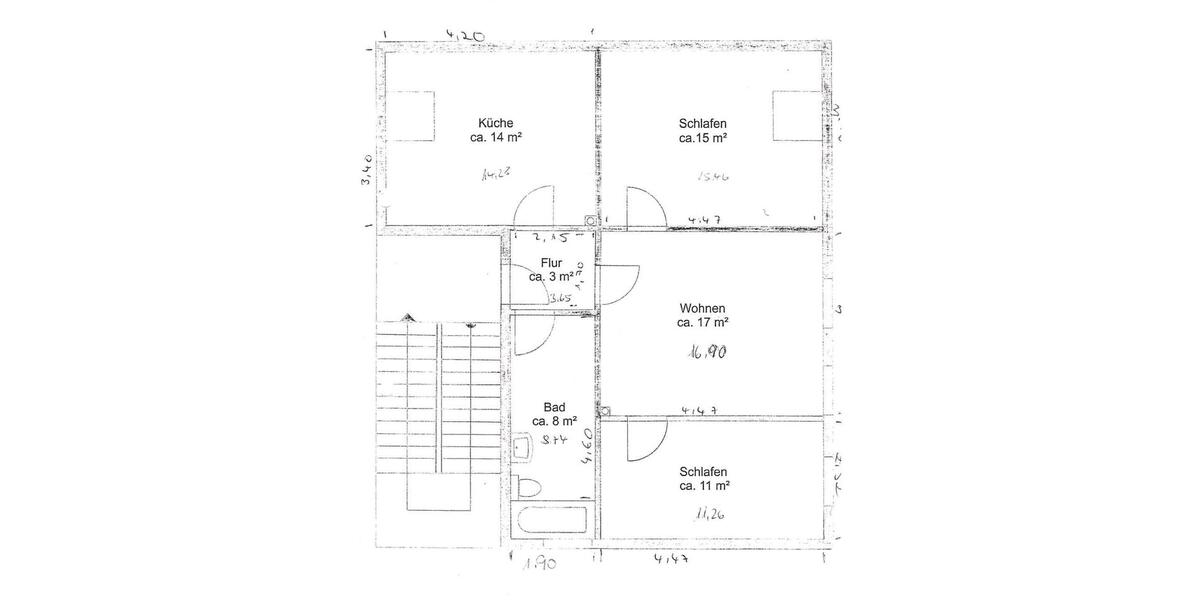 Dachgeschoßwohnung Wolfenbüttel Ahlum - 3 Zimmer, 75 m&sup2;, 750&euro; | Angebot:26561258