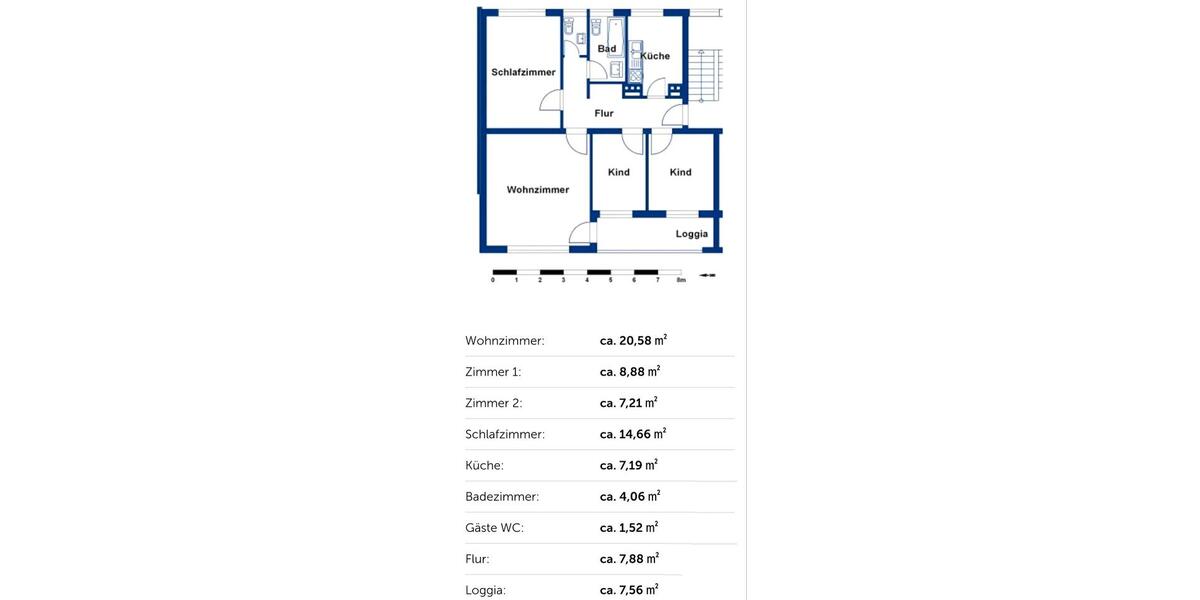 Etagenwohnung Wolfsburg Ehmen - 4 Zimmer, 75 m&sup2;, 745&euro; | Angebot:26621204