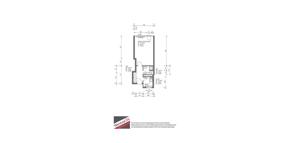 Etagenwohnung Braunschweig Östliches Ringgebiet - 1 Zimmer, 37 m&sup2;, 295&euro; | Angebot:26444277