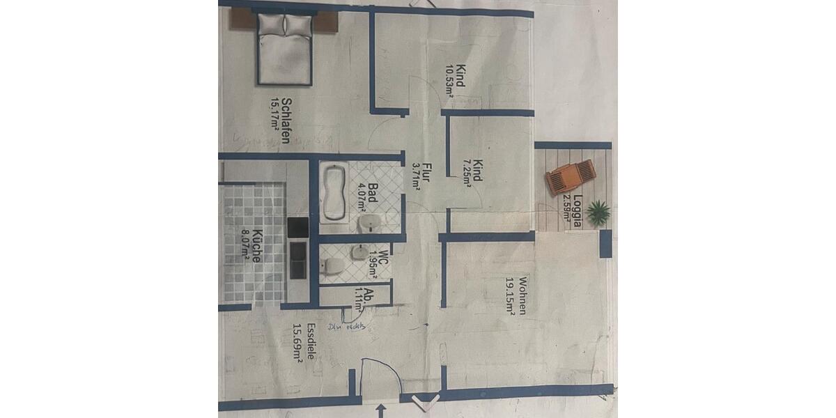 Etagenwohnung Wolfsburg Detmerode - 4 Zimmer, 89 m&sup2;, 180.000&euro; | Angebot:23828785