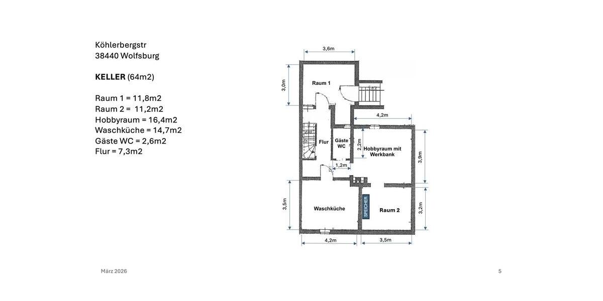 Doppelhaushälfte Wolfsburg - 5 Zimmer, 133 m&sup2;, 1.950&euro; | Angebot:25612679
