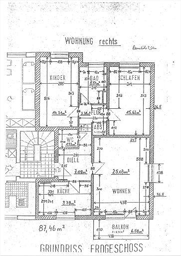 Etagenwohnung Braunschweig Lehndorf-Watenbüttel - 3 Zimmer, 87 m&sup2;, 890&euro; | Angebot:26415979