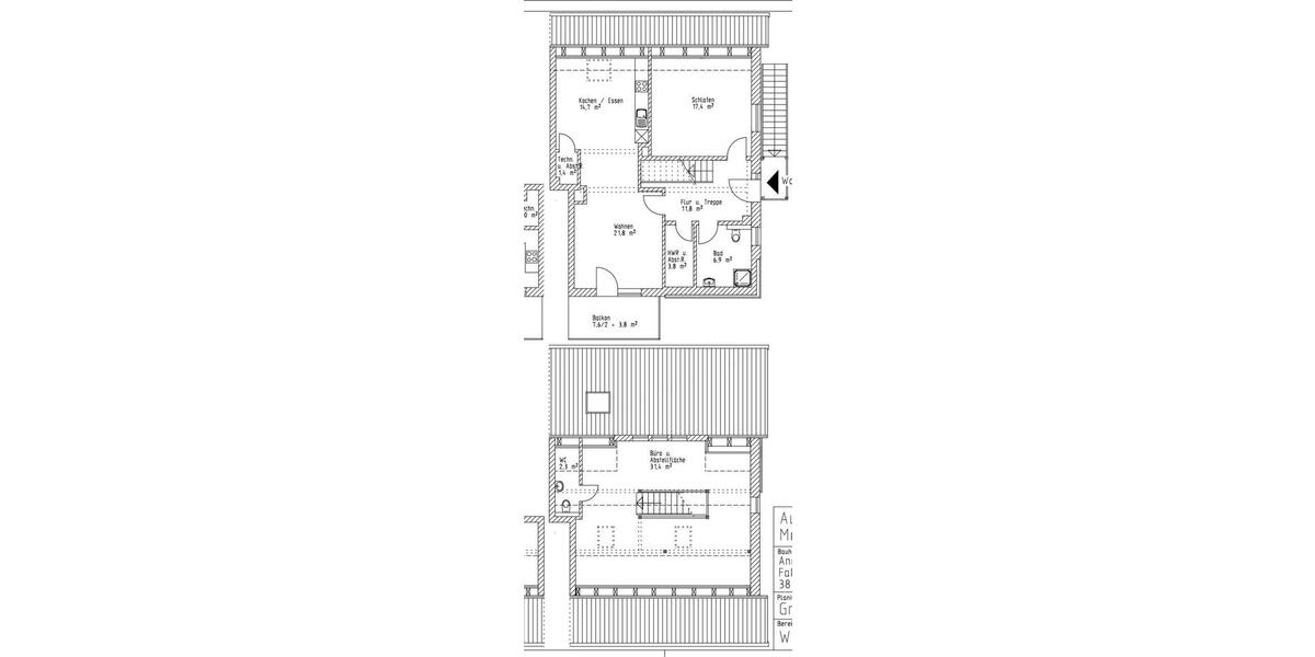 Maisonettenwohnung Edemissen - 3 Zimmer, 115 m&sup2;, 1.150&euro; | Angebot:24471137