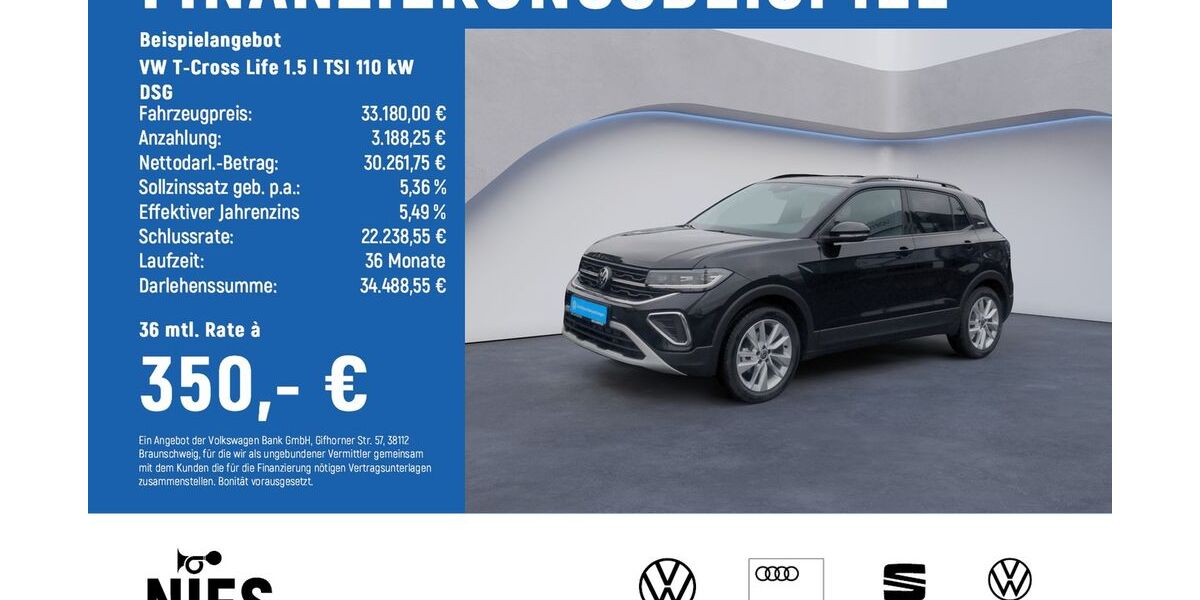 VW T-Cross 4.289 km 33.180 &euro; Braunschweig 38122