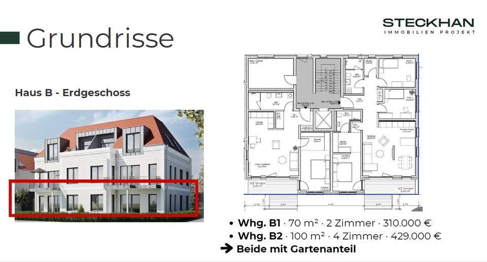 Etagenwohnung Schwülper - 2 Zimmer, 54 m&sup2;, 229.000&euro; | Angebot:26678573