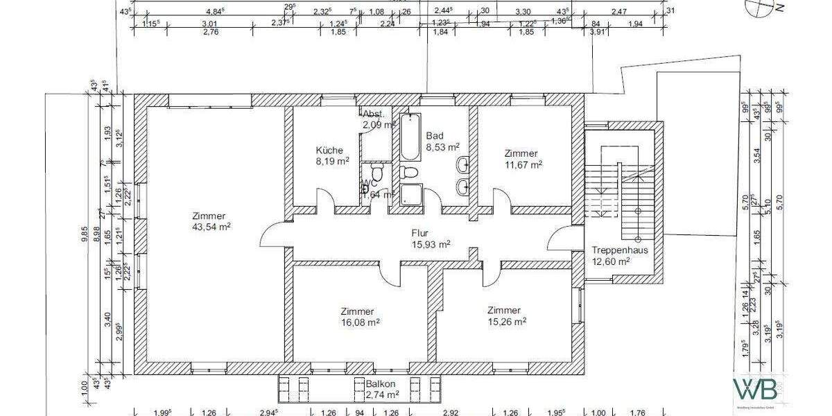 Etagenwohnung Braunschweig Innenstadt - 5 Zimmer, 125 m&sup2;, 625.650&euro; | Angebot:25317795