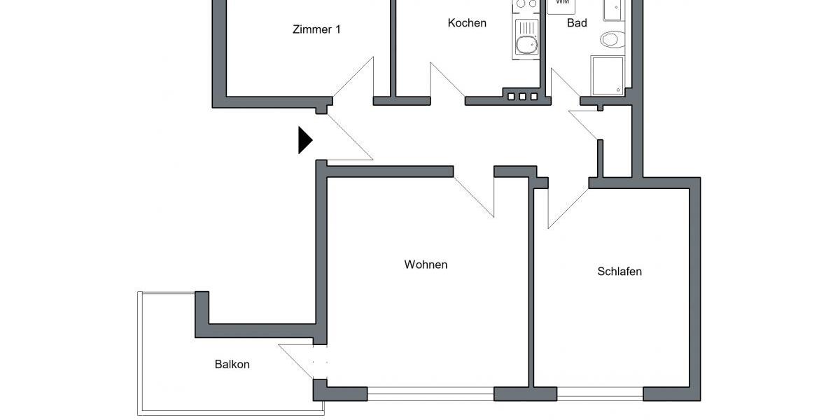Etagenwohnung Wolfsburg Alt-Wolfsburg - 3 Zimmer, 66 m&sup2;, 552&euro; | Angebot:26647049