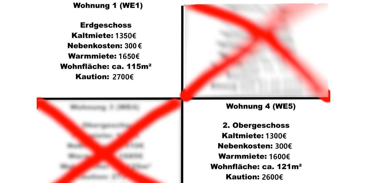 Etagenwohnung Wolfenbüttel Adersheim - 4 Zimmer, 121 m&sup2;, 1.330&euro; | Angebot:27596548