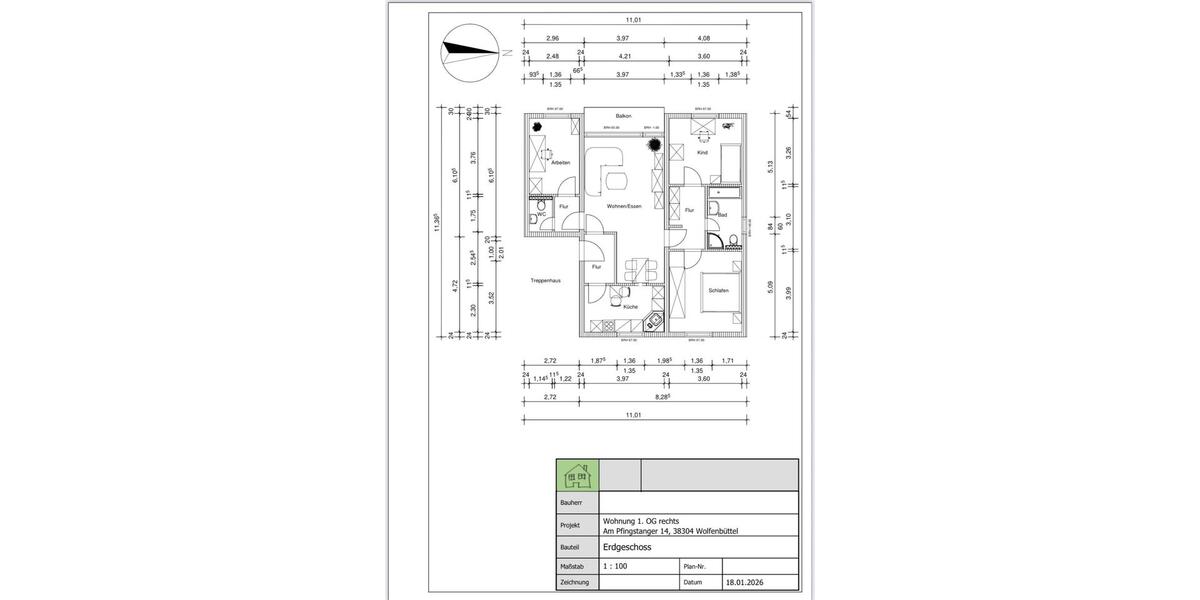 Etagenwohnung Wolfenbüttel Adersheim - 4 Zimmer, 90 m&sup2;, 200.000&euro; | Angebot:24571116