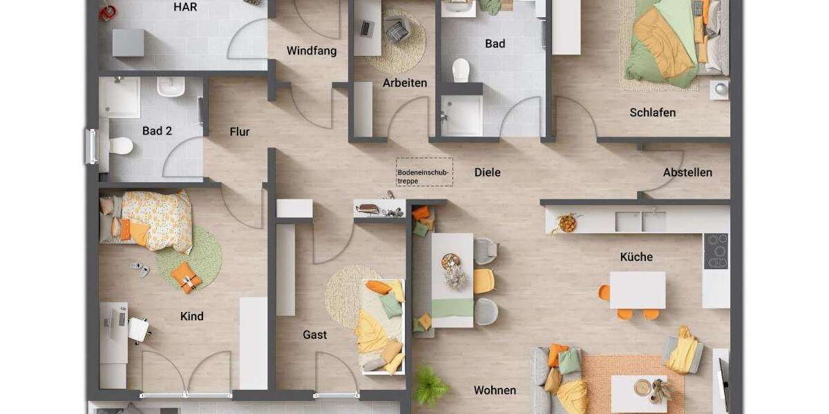 Bungalow Gifhorn Rosche - 5 Zimmer, 127 m&sup2;, 526.350&euro; | Angebot:25938055