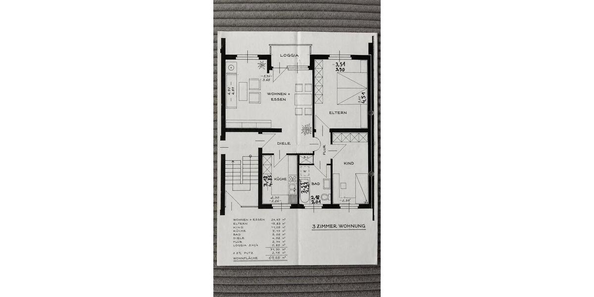 Etagenwohnung Vechelde - 3 Zimmer, 70 m&sup2;, 219.000&euro; | Angebot:26479590