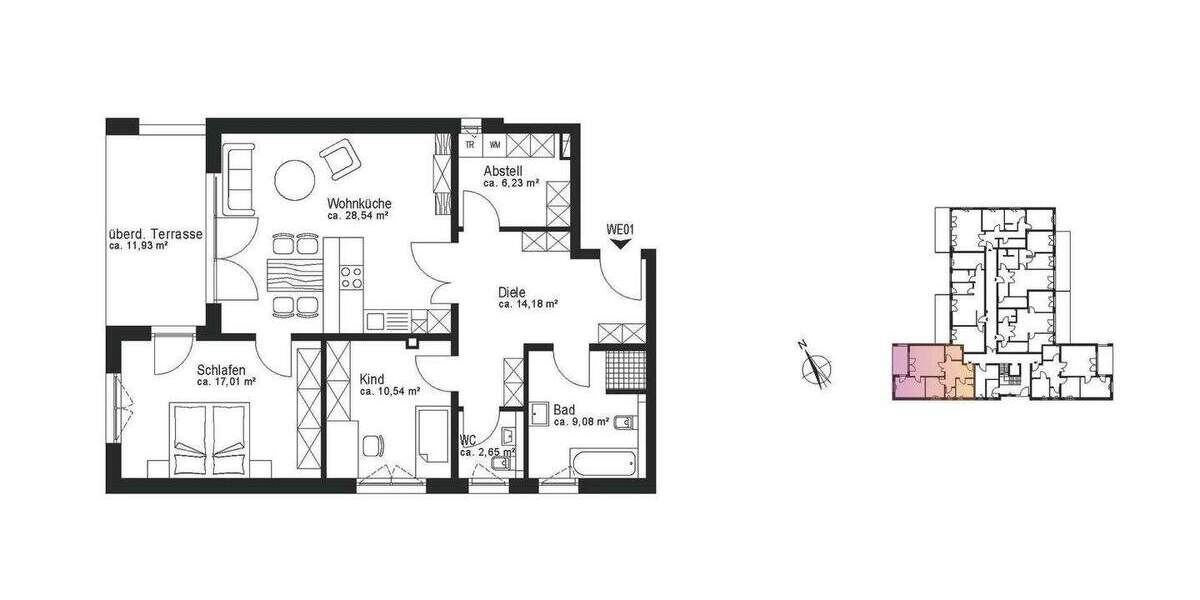 Etagenwohnung Wolfenbüttel Stadtgebiet - 3 Zimmer, 94 m&sup2;, 400.500&euro; | Angebot:25797392