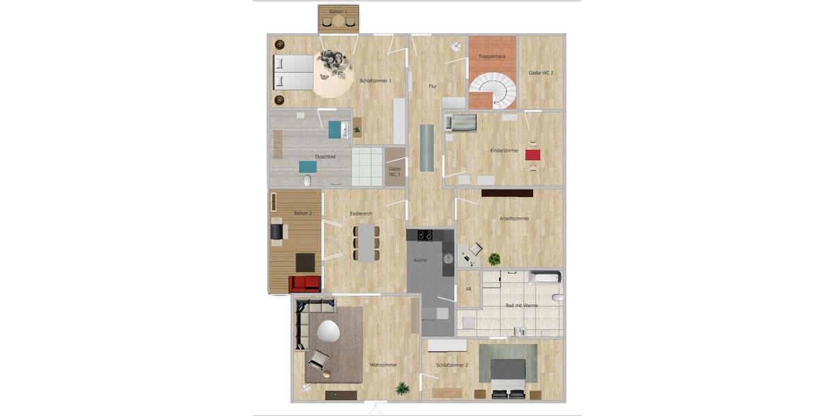 Etagenwohnung Braunschweig Wabe-Schunter-Beberbach - 5 Zimmer, 140 m&sup2;, 1.500&euro; | Angebot:26639370