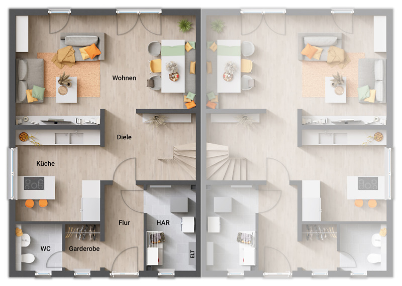 Doppelhaushälfte Evessen Hachum - 4 Zimmer, 128 m&sup2;, 280.250&euro; | Angebot:25669717