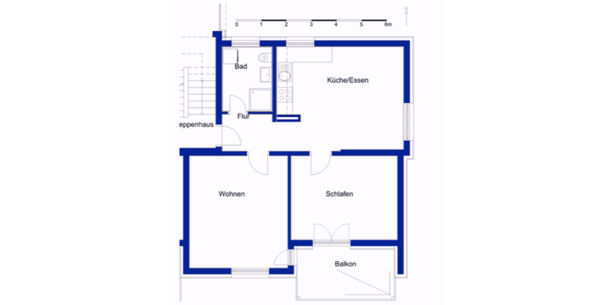 Erdgeschoßwohnung Wolfsburg Detmerode - 2.5 Zimmer, 65 m&sup2;, 600&euro; | Angebot:24482297