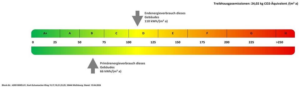 Etagenwohnung Wolfsburg Detmerode - 3 Zimmer, 69 m&sup2;, 549&euro; | Angebot:24877847