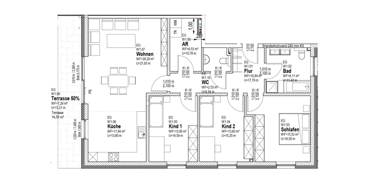 Etagenwohnung Braunschweig Südstadt- Rautheim- Mascherode - 4 Zimmer, 125 m&sup2;, 1.530&euro; | Angebot:24993940