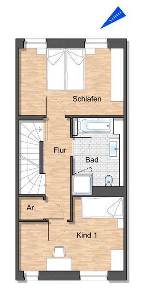 NEUBAU! Reihenmittelhaus mit 123qm zur Miete am Sonnenkamp zimmer