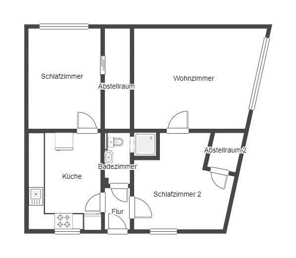 Erdgeschoßwohnung Braunschweig Wabe-Schunter-Beberbach - 3 Zimmer, 82 m&sup2;, 124.000&euro; | Angebot:26927156