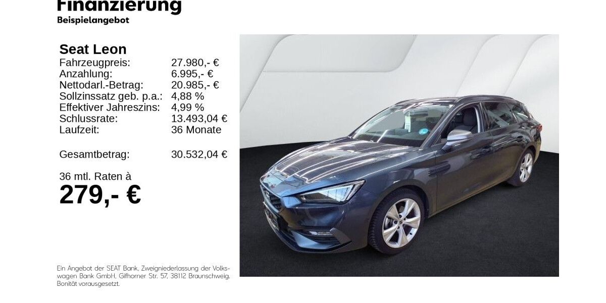 Seat Leon 26.550 km 26.980 &euro; Gifhorn 38518