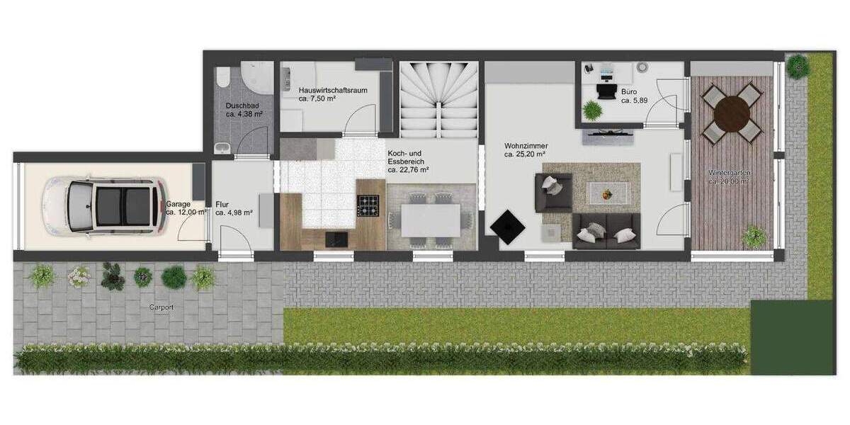 Doppelhaushälfte Braunschweig Gliesmarode - 7 Zimmer, 121 m&sup2;, 533.000&euro; | Angebot:24515587