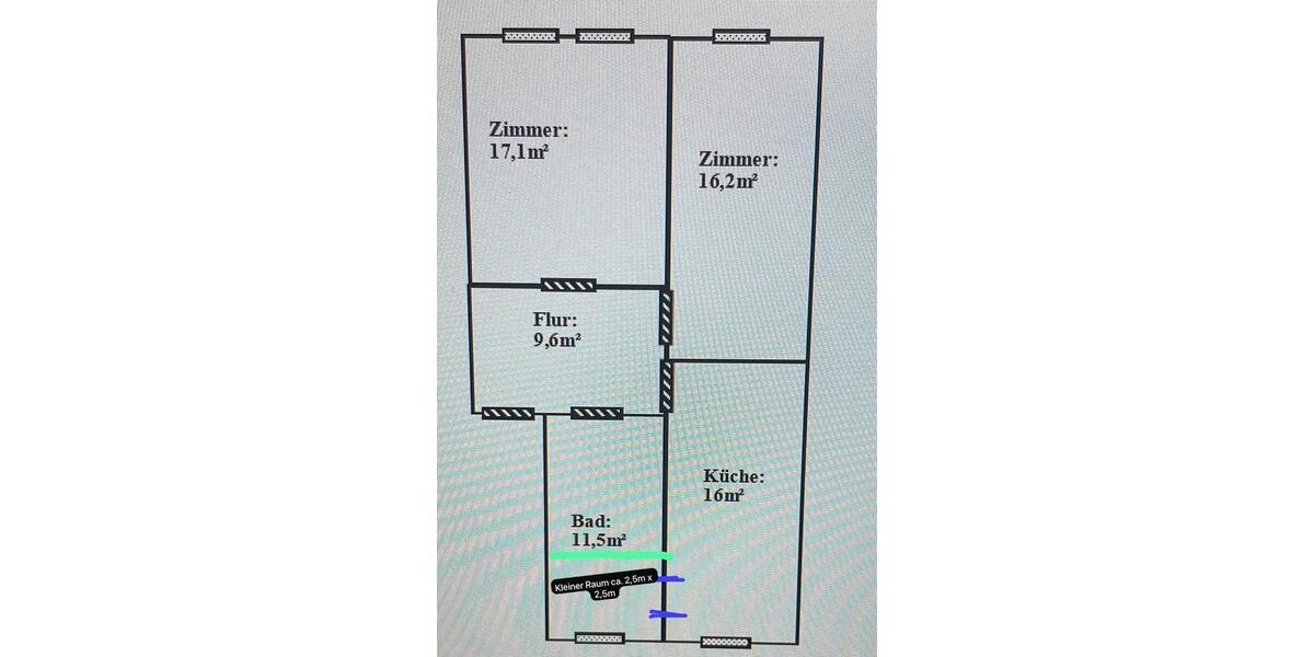Etagenwohnung Braunschweig Nordstadt - 3 Zimmer, 73 m&sup2;, 950&euro; | Angebot:26209886