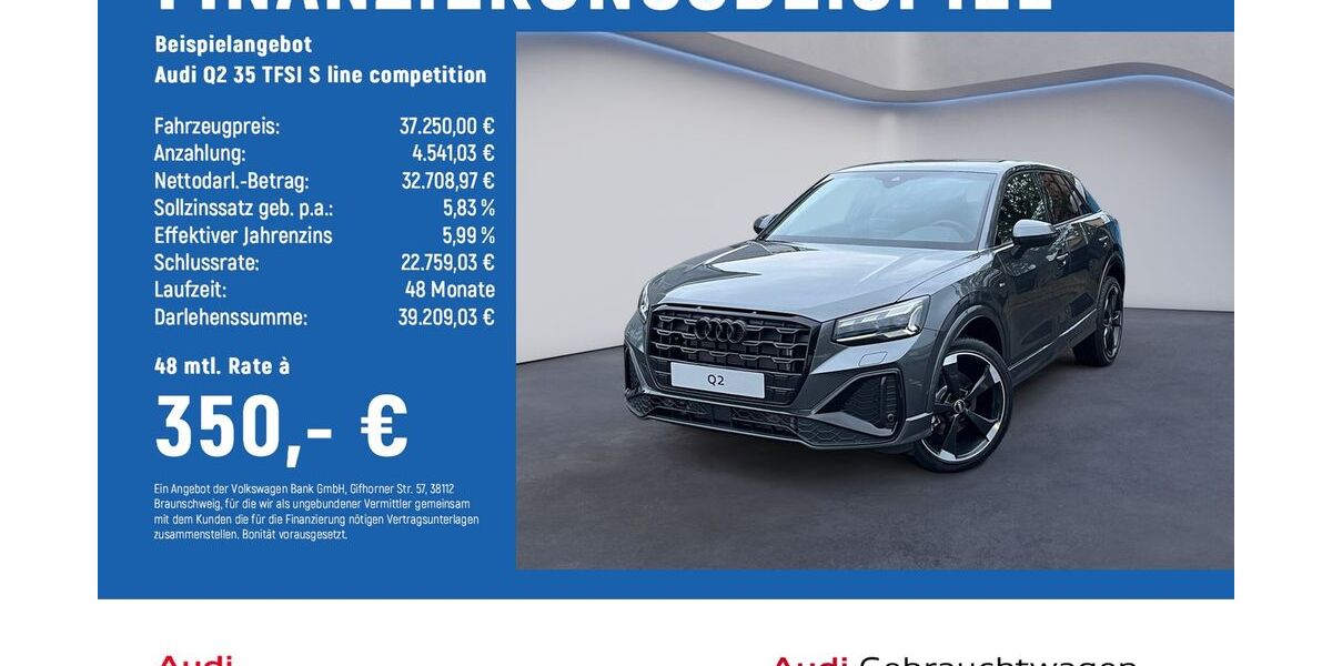 Audi Q2 4.500 km 37.250 &euro; Braunschweig 38124