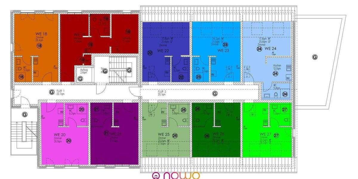 Etagenwohnung Braunschweig Lehndorf-Watenbüttel - 1 Zimmer, 25 m&sup2;, 134.300&euro; | Angebot:24594531