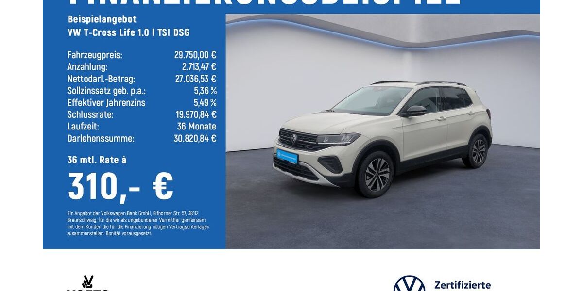 VW T-Cross 3.432 km 29.750 &euro; Braunschweig 38124