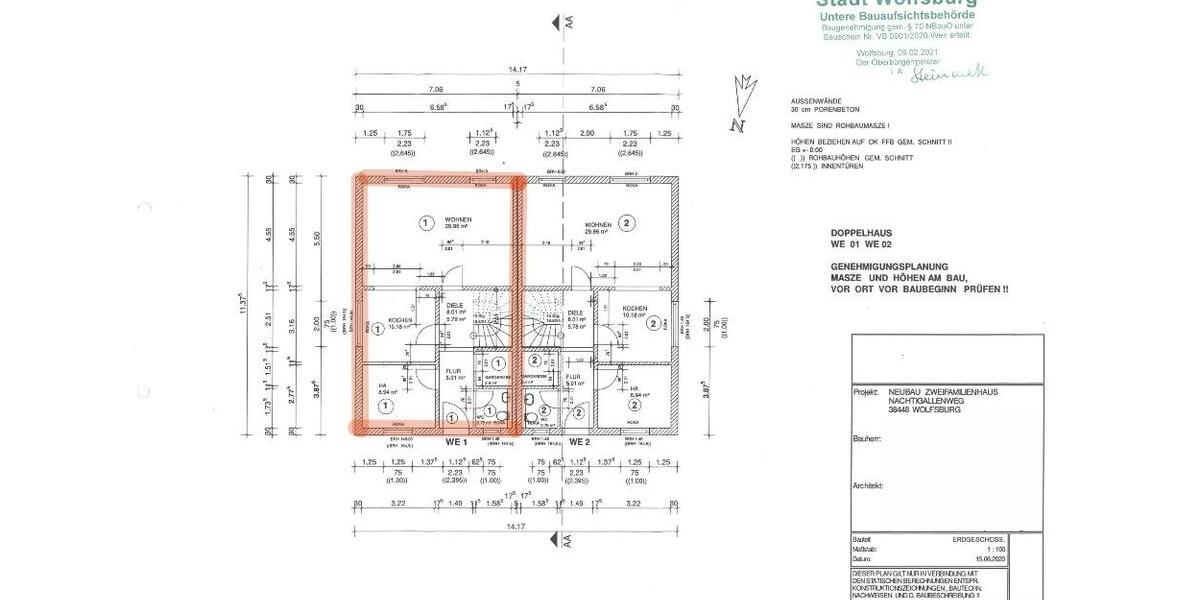 Doppelhaushälfte Wolfsburg Alt-Wolfsburg - 4 Zimmer, 130 m&sup2;, 2.000&euro; | Angebot:24877112