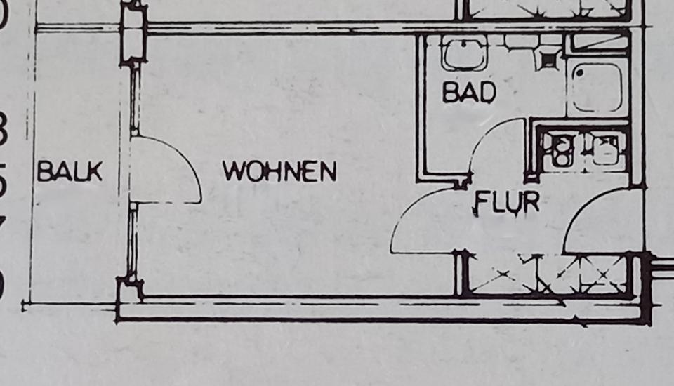 Etagenwohnung Braunschweig Nordstadt - 1 Zimmer, 25 m&sup2;, 340&euro; | Angebot:25383139