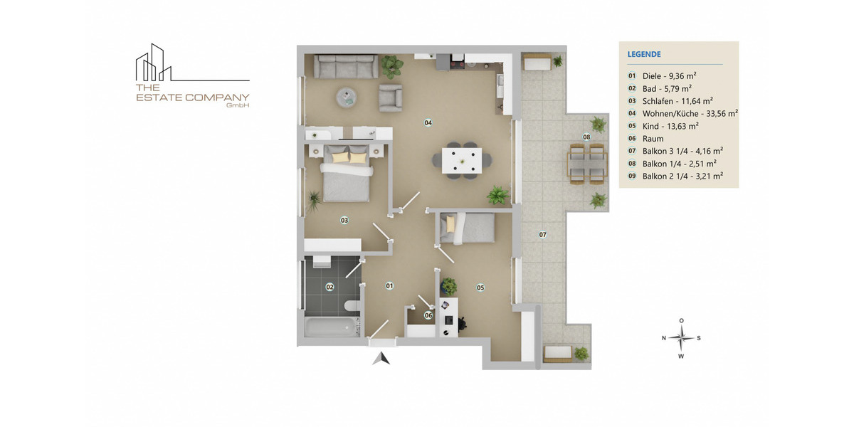 Dachgeschoßwohnung Gifhorn - 3 Zimmer, 81 m&sup2;, 1.150&euro; | Angebot:25710625