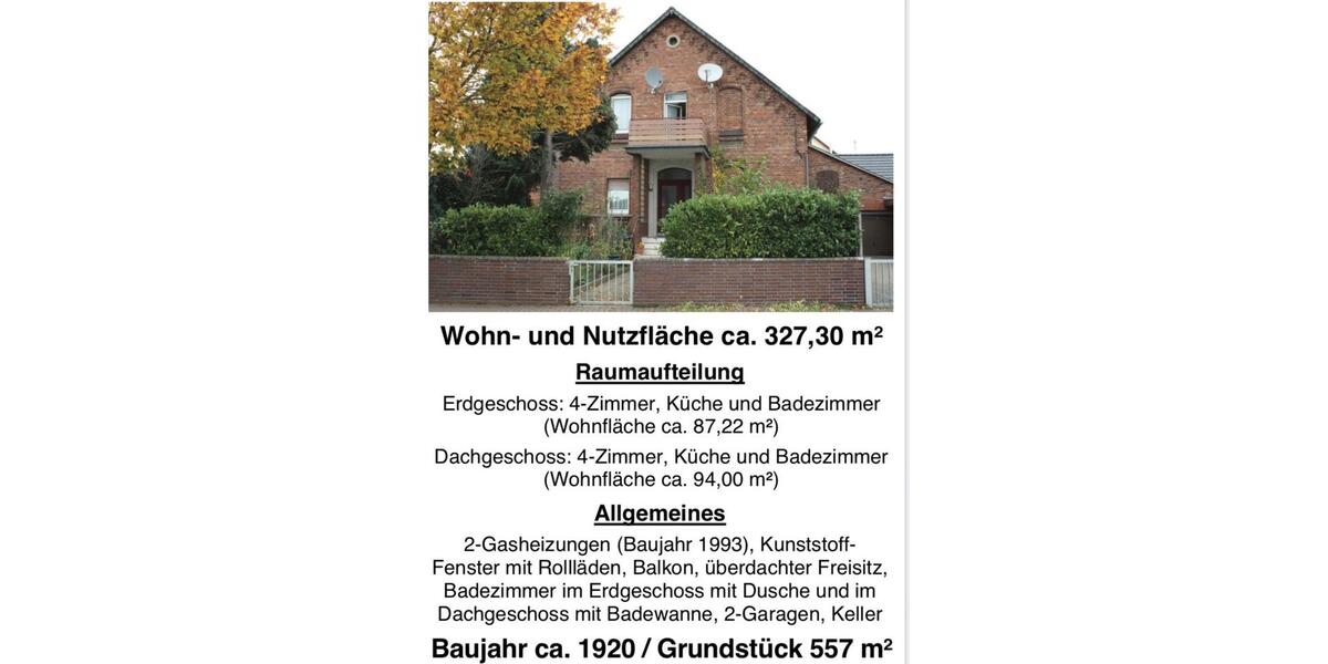 Mehrfamilienhaus, Wohnhaus Peine Peine Kernstadt - 6 Zimmer, 182 m&sup2;, 249.000&euro; | Angebot:26819245
