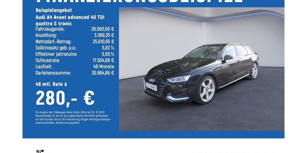 Audi A4 96.200 km 28.680 &euro; Braunschweig 38122