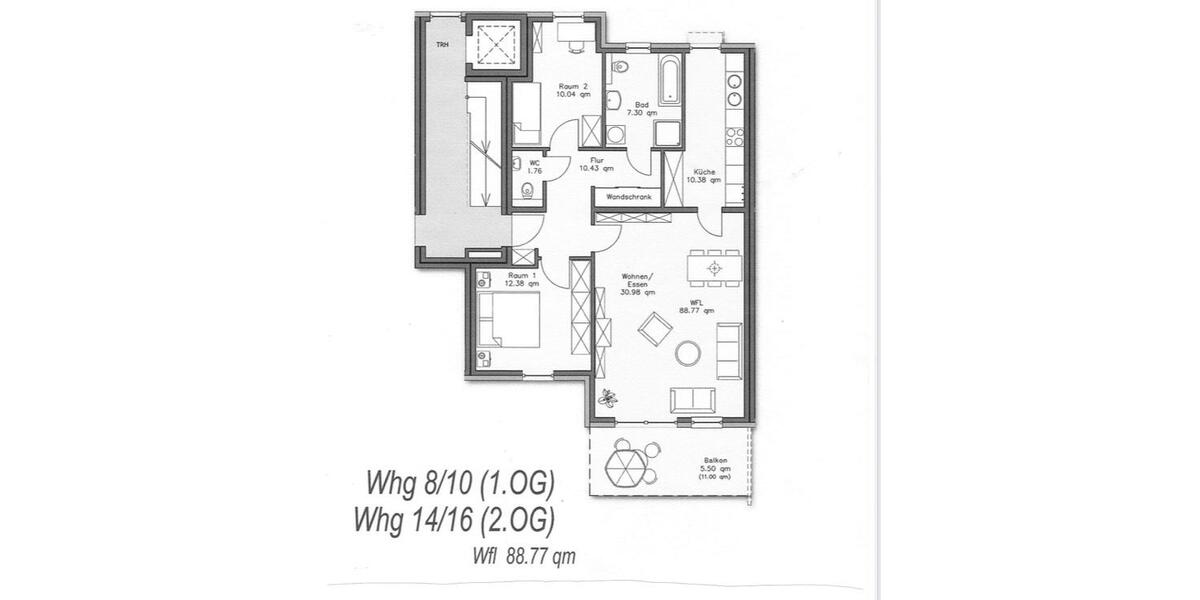 Etagenwohnung Braunschweig Wabe-Schunter-Beberbach - 3 Zimmer, 88 m&sup2;, 900&euro; | Angebot:26670623