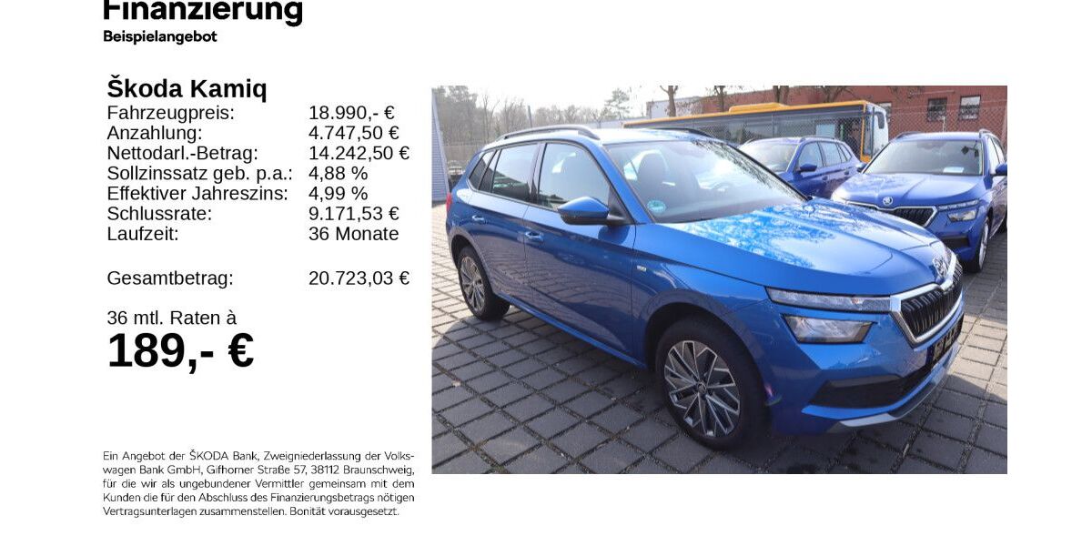 Skoda Kamiq 3.296 km 18.790 &euro; Gifhorn 38518