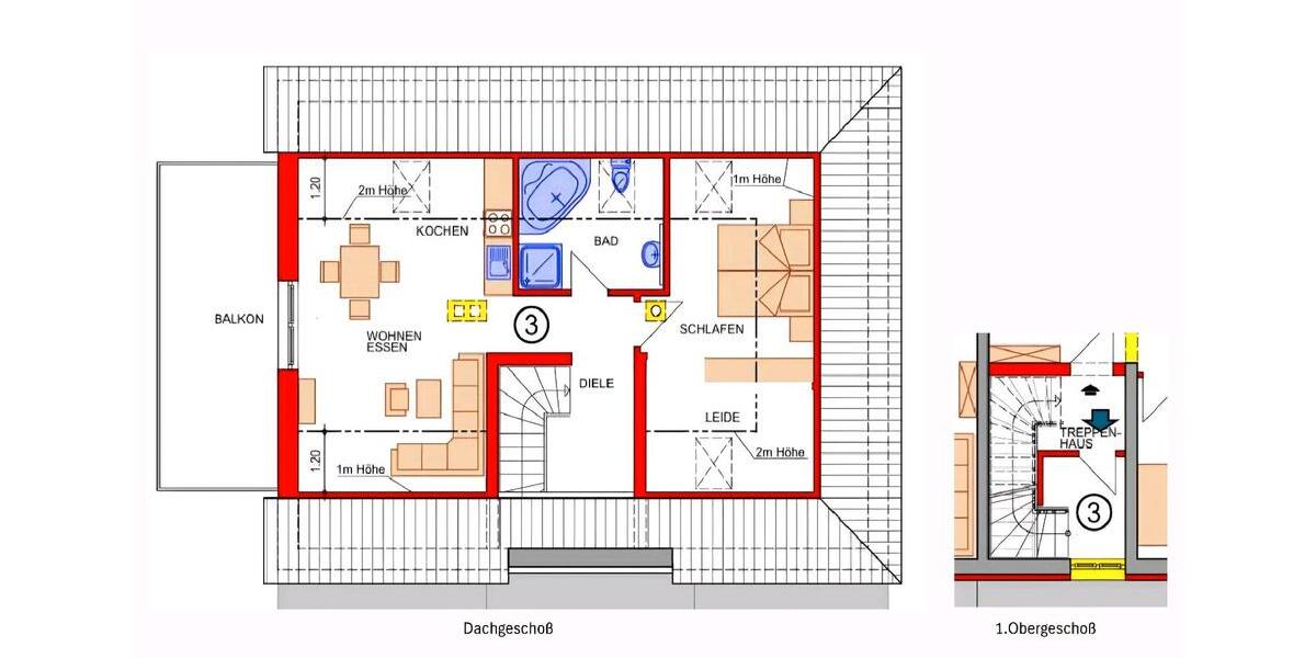 Dachgeschoßwohnung Meine - 2 Zimmer, 56 m&sup2;, 730&euro; | Angebot:25224406