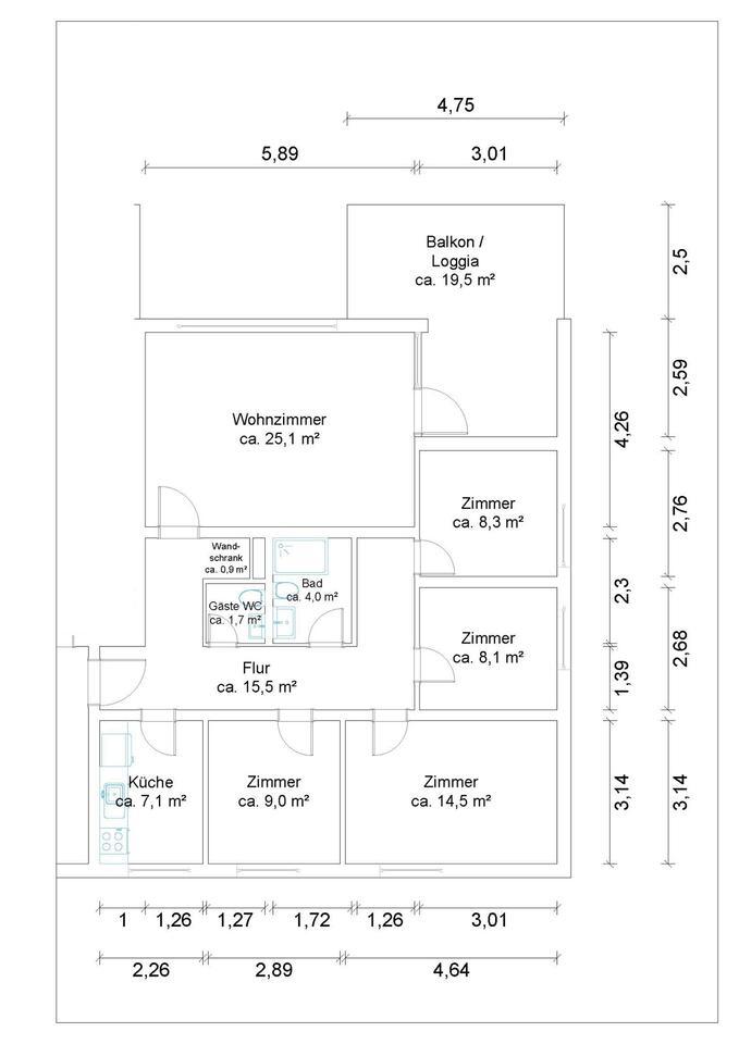 Modernisierte Wohnung mit Balkon - ohne Makler, flexibel nutzbar,