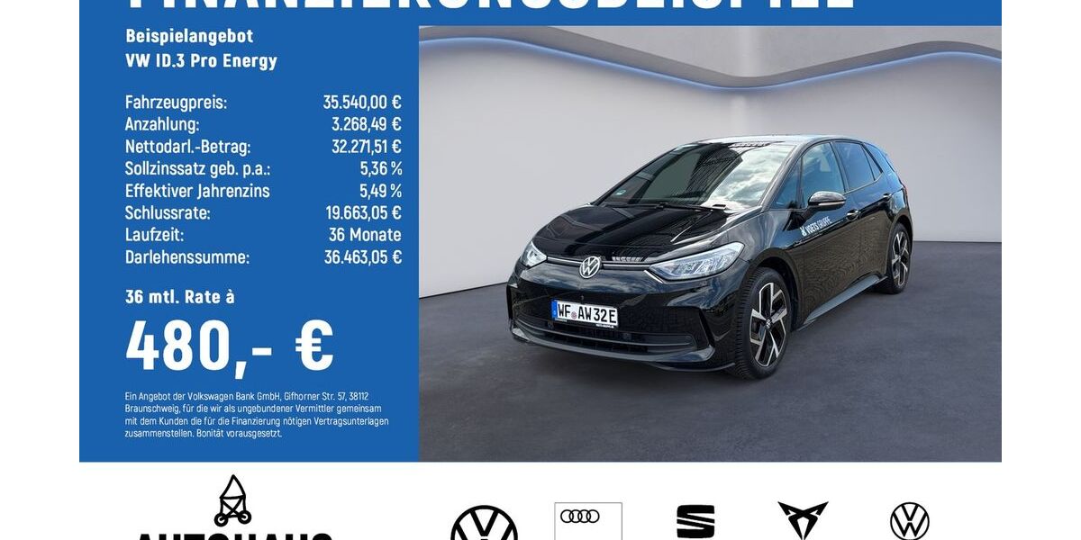 VW ID.3 6.500 km 35.640 &euro; Wolfenbüttel 38304